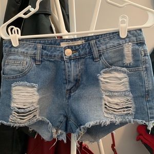 Low Rise Denim Boutique Shorts